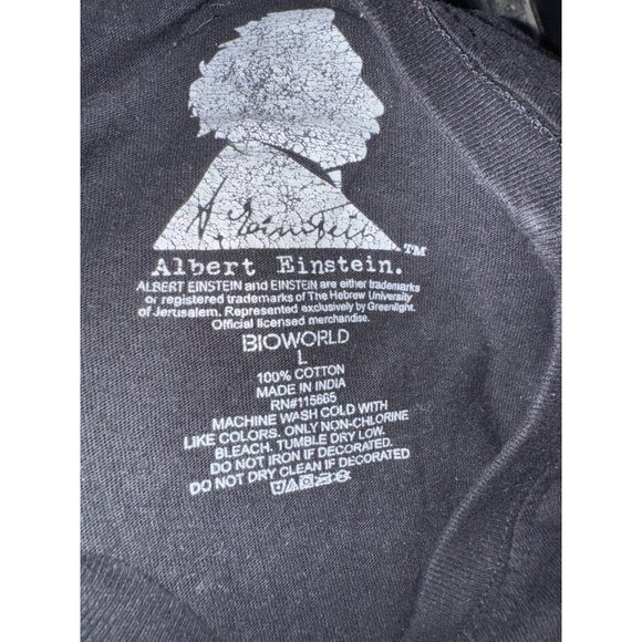 Albert Einstein Graphic T-Shirt With Colorful Embroidery Bioworld Brand 100% Cot - Picture 3 of 8